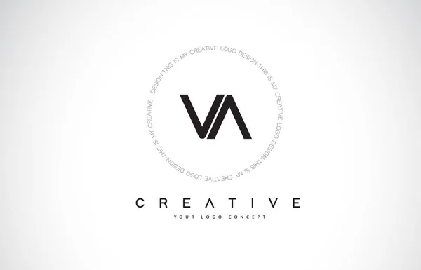 Logo Design Black White Creative Icon Text Letter Vector — Stock Vector