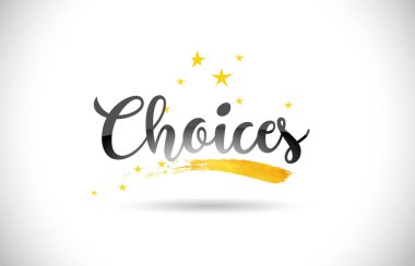 Altın yıldız izi ve el yazısı eğik yazı tipi vektör çizim seçenekleri Word metin.