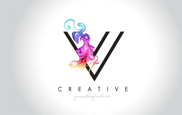 Conception Créative Vibrante Logo Mètre Avec Illustration Vectorielle Colorée Écoulement — Image vectorielle