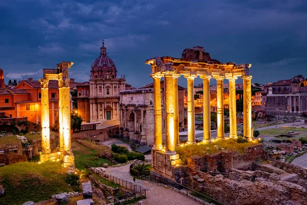 Rome Italy Sunset Roman Forum Ruins Beautiful Light Rome Ethernal — Stock Photo, Image