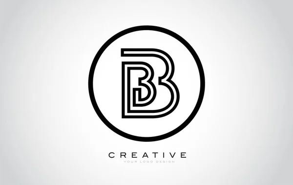 Brief Monogram Logo Ontwerp Moderne Pictogram Met Creatieve Mooie Zwarte — Stockvector