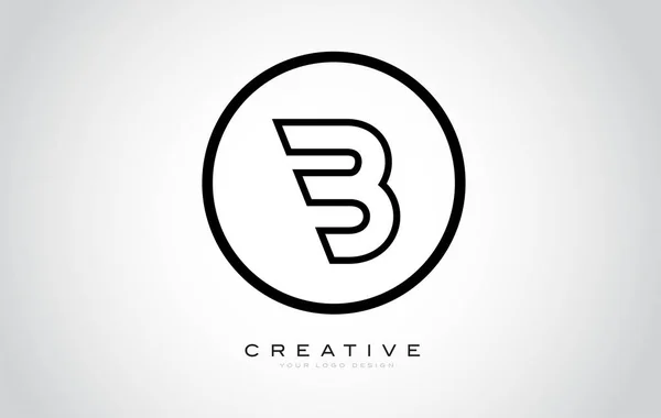 Letter Monogram Logo Design Modern Icon Creative Beautiful Black Monogram — Stock Vector