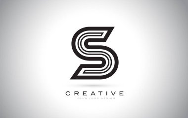 S harfi Monogram Logo tasarımı. Yaratıcı güzel ile modern S simgesi