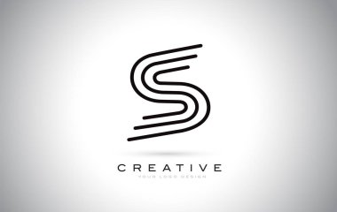 S harfi Monogram Logo tasarımı. Yaratıcı güzel ile modern S simgesi
