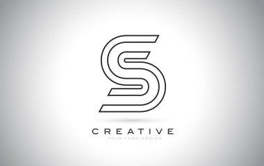 S harfi Monogram Logo tasarımı. Yaratıcı güzel ile modern S simgesi