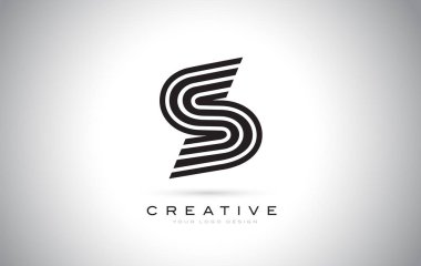 S harfi Monogram Logo tasarımı. Yaratıcı güzel ile modern S simgesi