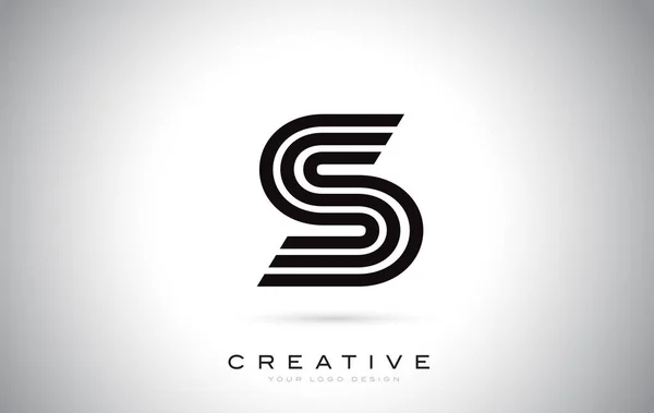 S Carta monograma logotipo de diseño. Icono de S moderno con Beaut creativo — Vector de stock