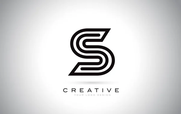 S Carta Monograma Logo Design. Ícone S moderno com criativo Beaut — Vetor de Stock
