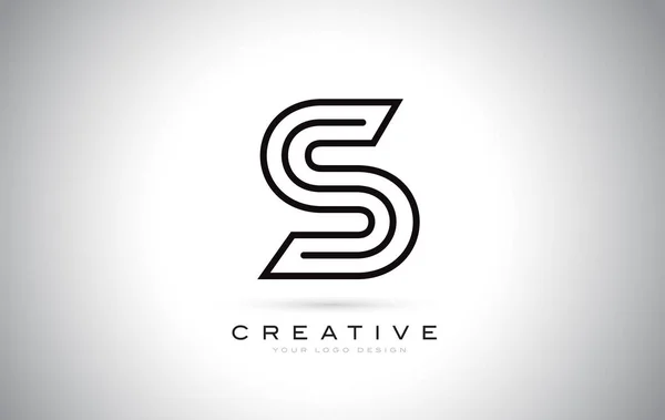 S 편지 모노 그램 로고 디자인입니다. 창의적인 근사한 현대 S 아이콘 — 스톡 벡터