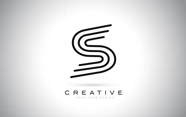 S brief Monogram Logo ontwerp. Moderne S pictogram met creatieve Beaut — Stockvector