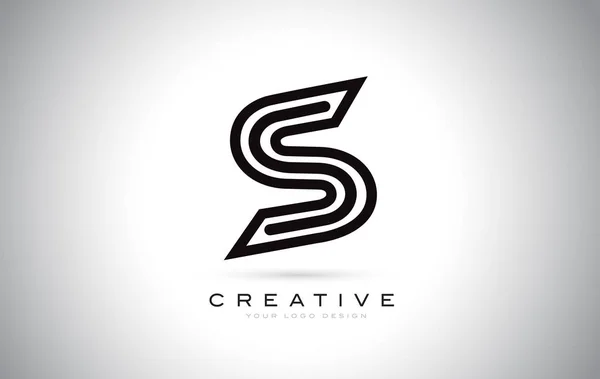 S 편지 모노 그램 로고 디자인입니다. 창의적인 근사한 현대 S 아이콘 — 스톡 벡터