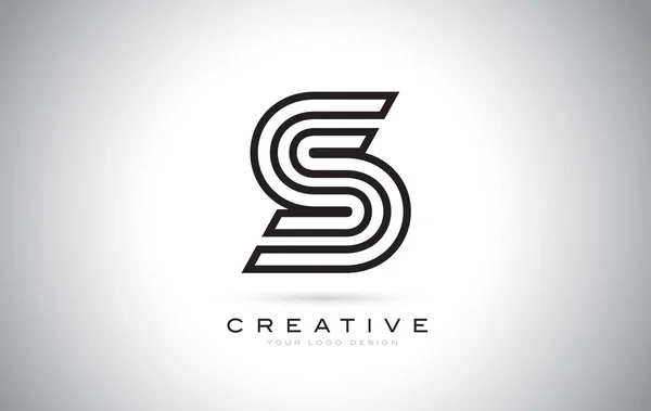 S písmeno Monogram Logo Design. Moderní S ikona s kreativní krasavice — Stockový vektor