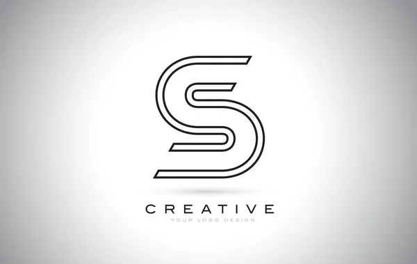 S brief Monogram Logo ontwerp. Moderne S pictogram met creatieve Beaut — Stockvector