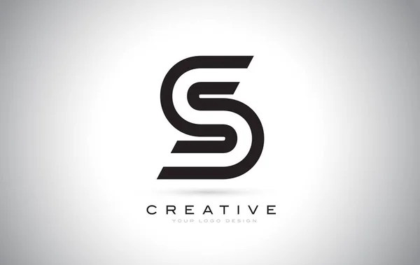 S Lettera Monogramma Logo Design. Moderna icona S con Beaut creativo — Vettoriale Stock