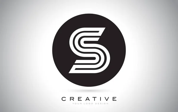 S Carta Monograma Logo Design. Ícone S moderno com criativo Beaut — Vetor de Stock