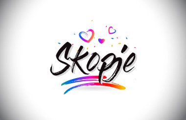 Skopje Word metni sevgi kalpleri ve yaratıcı Handwr hoş geldiniz