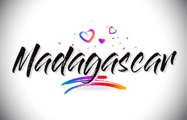 Madagaskar sevgi kalpleri ve yaratıcı metin Ha kelime Hoşgeldiniz