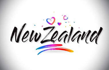 Sevgi kalpleri ve yaratıcı metin Ha kelime Hoşgeldiniz newzealand