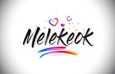 Word metni sevgi kalpleri ve yaratıcı el ile Hoşgeldiniz: melekeok
