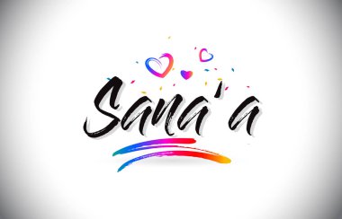 Sana kelime metin sevgi kalpleri ve yaratıcı el ile a hoş geldiniz