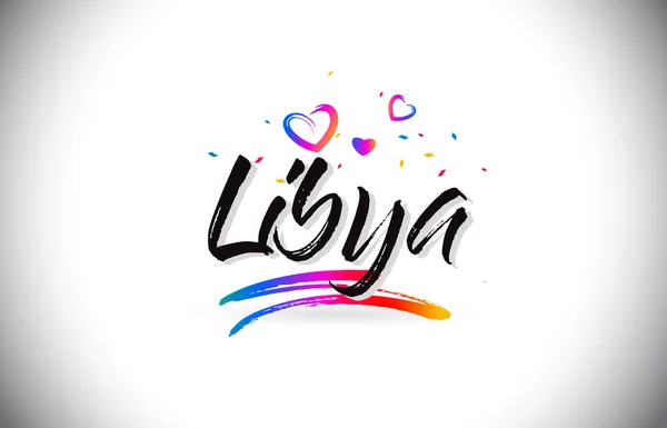 Лівія Ласкаво просимо слова тексту з любов'ю серця і творчого Handwri — стоковий вектор