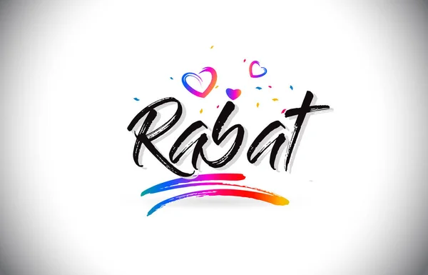 Rabat Välkommen till Word Text Love hjärtan och kreativa Handwri — Stock vektor
