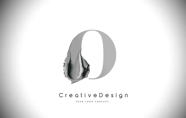 Q Lettre Design pinceau coup de peinture. Noir Q lettre logo icône esprit — Image vectorielle