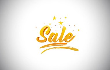 Satılık altın sarı Word metni el yazısı altın canlı renkler ile