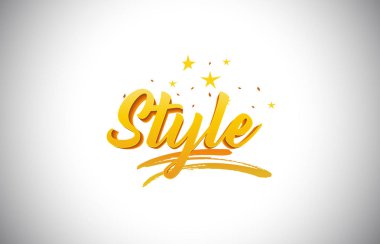 Stil altın sarı Word metni el yazısı altın canlı Col ile