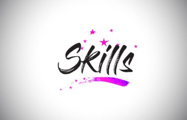 Becerileri el yazısıyla yazılmış Word yazı tipi canlı menekşe mor yıldız ile bir