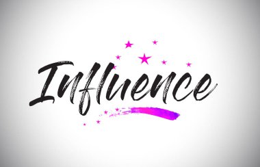 Canlı menekşe mor yıldızı ile yazı tipi el yazısı sözcüğünün etkisi