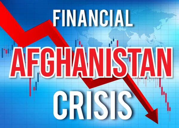 아프가니스탄 금융 위기 경제 붕괴 시장 충돌 글로브 — 스톡 사진