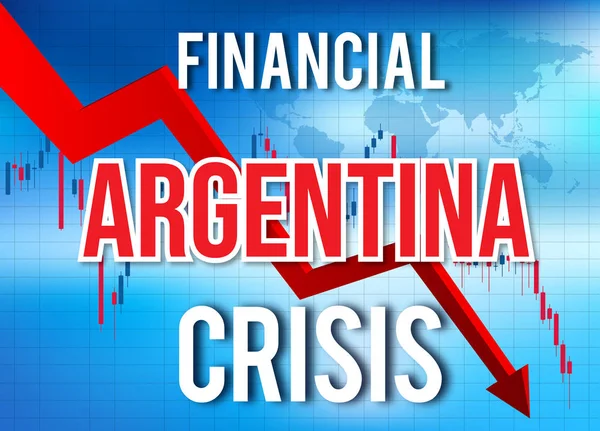 아르헨티나 금융 위기 경제 붕괴 시장 충돌 세계 — 스톡 사진