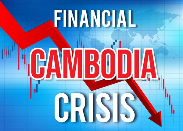캄보디아 금융 위기 경제 붕괴 시장 충돌 세계 — 스톡 사진