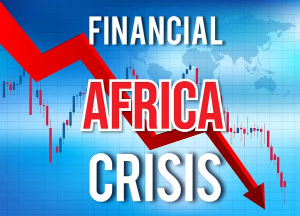 아프리카 금융 위기 경제 나 시장 충돌 세계 붕괴 — 스톡 사진