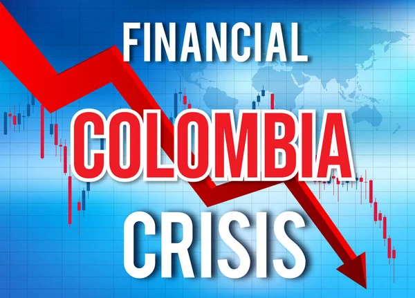 콜롬비아 금융 위기 경제 붕괴 시장 충돌 세계 — 스톡 사진