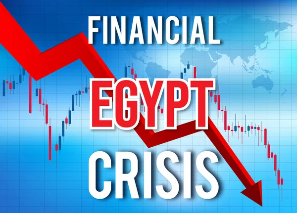이집트 금융 위기 경제 붕괴 시장 충돌 글로벌 멜 — 스톡 사진