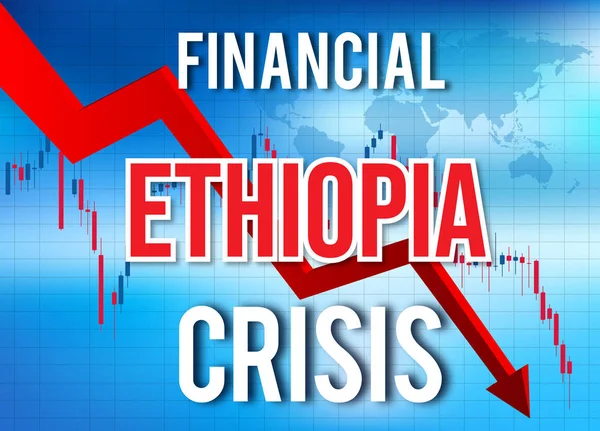 에티오피아 금융 위기 경제 붕괴 시장 충돌 세계 — 스톡 사진
