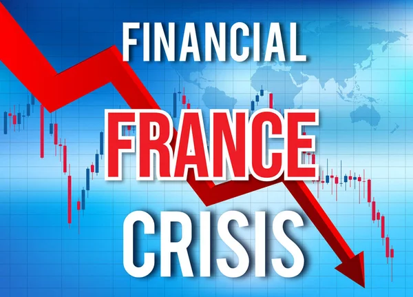 프랑스 금융 위기 경제 나 시장 충돌 세계 붕괴 — 스톡 사진