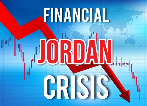 요르단 금융 위기 경제 나 시장 충돌 세계 붕괴 — 스톡 사진