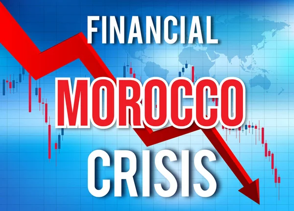 모로코 금융 위기 경제 붕괴 시장 충돌 글로벌 M — 스톡 사진