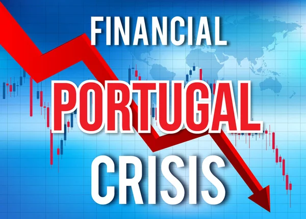 포르투갈 금융 위기 경제 붕괴 시장 충돌 세계 — 스톡 사진