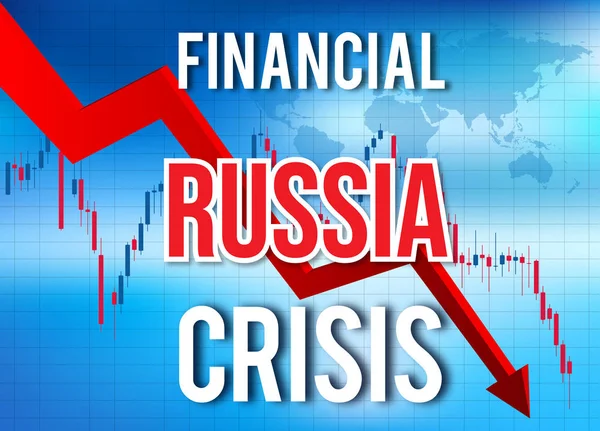 Russland Finanzkrise wirtschaftlicher Zusammenbruch Markt Crash global me — Stockfoto