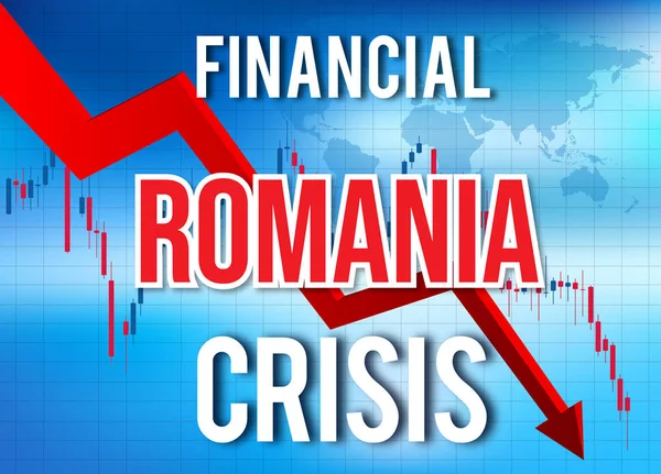 루마니아 금융 위기 경제 붕괴 시장 충돌 글로벌 M — 스톡 사진