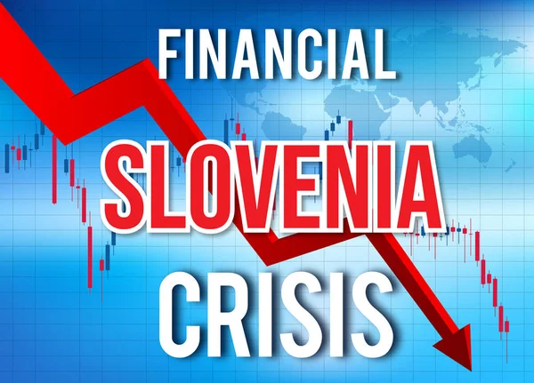 슬로베니아 금융 위기 경제 붕괴 시장 충돌 세계 — 스톡 사진