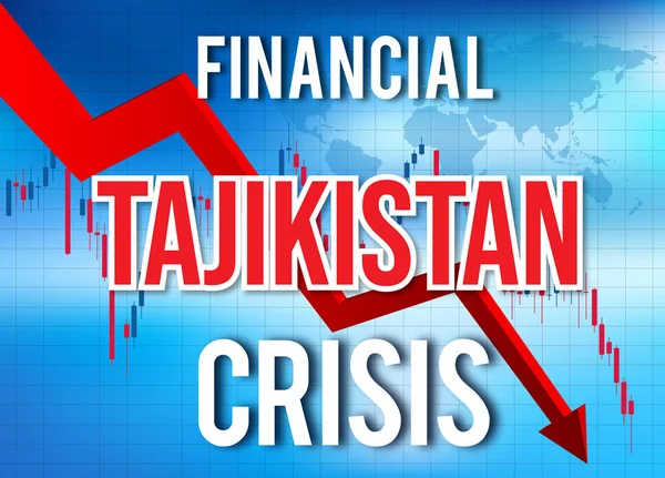타지 키스탄 금융 위기 경제 붕괴 시장 충돌 Globa — 스톡 사진