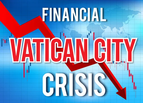 바티칸 시티 금융 위기 경제 붕괴 시장 충돌 저런 형광 — 스톡 사진