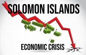 Šalamounovy ostrovy-mapa finanční krize ekonomický kolaps trhu Cr