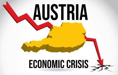 Avusturya harita mali kriz ekonomik çöküşü pazar kazasında Glob