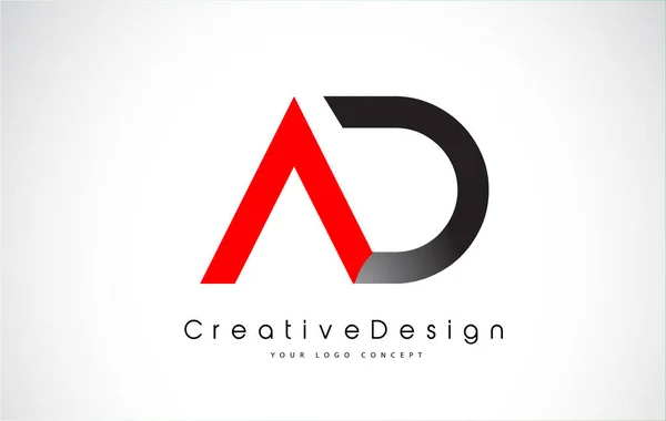 AD list Logo Design. Ikona kreatywnych nowoczesnych listów wektor Logo. — Wektor stockowy